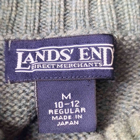 ランズエンド LANDS END 00S ハイネック コットン ニット セーター メンズ M 10-12