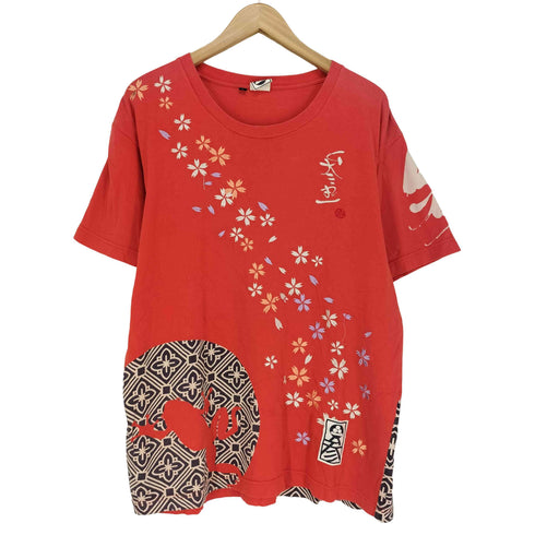 サンマルイチ 桜 家紋 和柄 刺繍 半袖 Tシャツ メンズ L