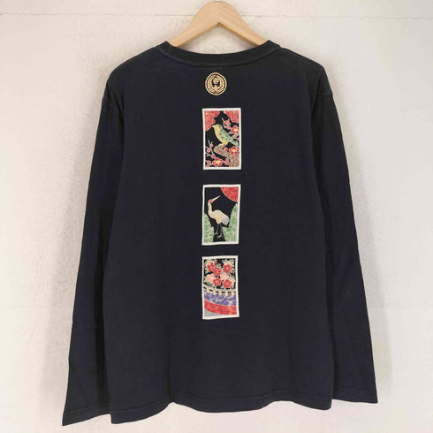 CROPPED HEADS クロップドヘッズ 雀 鶴 花 和柄 長袖 Tシャツ ロンT メンズ L