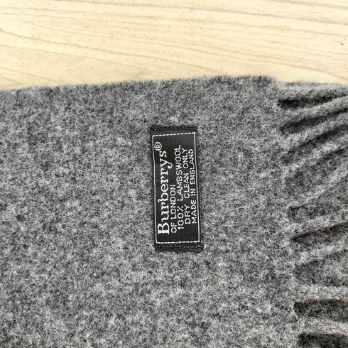 バーバリーズ BURBERRYS ウール100 フリンジ マフラー レディース