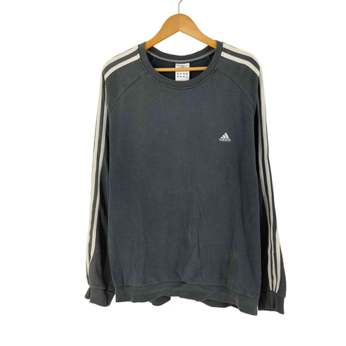 アディダス adidas 3ストライプ ラグランスリーブ スウェット メンズ XL