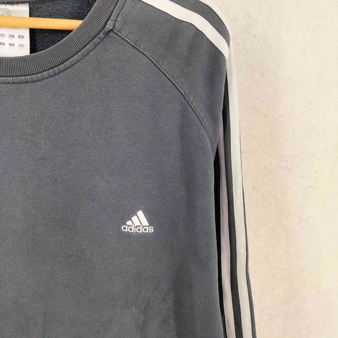 アディダス adidas 3ストライプ ラグランスリーブ スウェット メンズ XL