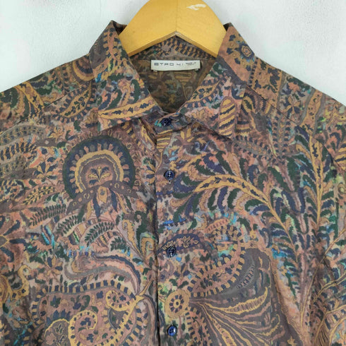 エトロ ETRO MADE IN ITALY 総柄 コットン ロングスリーブ シャツ メンズ 41