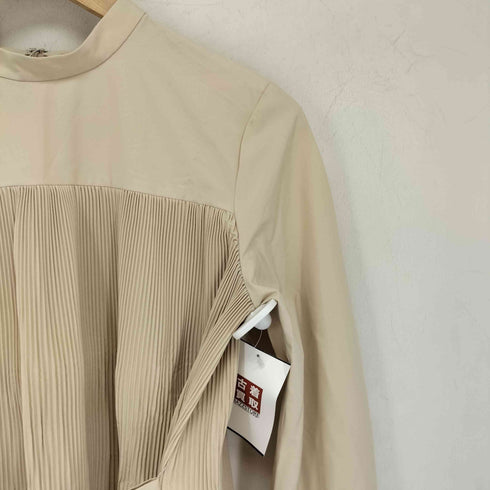 ランバンオンブルー LANVIN en Bleu 切り替えプリーツハイネックブラウス レディース EUR:38