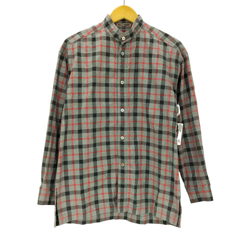 イッセイミヤケ ISSEY MIYAKE 70-80S OLD 丸文字タグ 初期 L/S バンドカラー チェック ボックス シャツ archive アーカイブ メンズ JPN:M