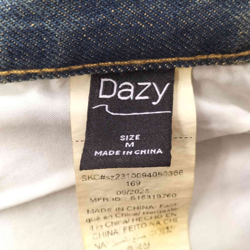 デイジー DAZY ユーズド加工 ワイドデニムパンツ レディース M