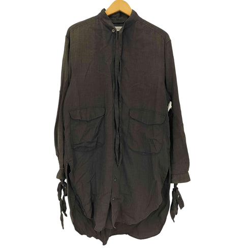 シュガーヒル SUGARHILL SATIN RIBBON LONG SHIRT サテンリボン ロング長袖シャツ メンズ JPN:2