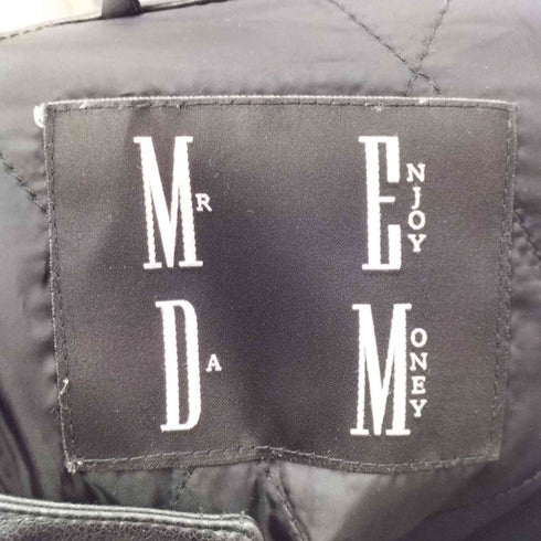 ミスターエンジョイダマネー MR ENJOY DA MONEY COLOR BLOCKED LEATHER JACKET カラーブロック レザージャケット メンズ