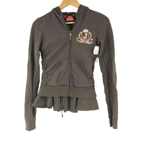 ジューシークチュール JUICY COUTURE フロントロゴ ジップアップパーカー スカート セットアップ レディース S