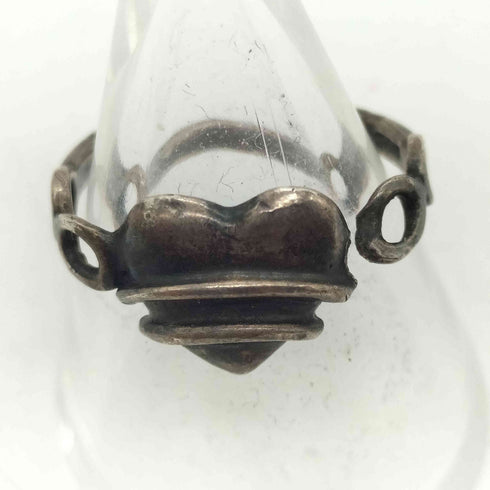 SV 925 silver 刻印 シルバー ハート デザイン リング #14 メンズ 14号