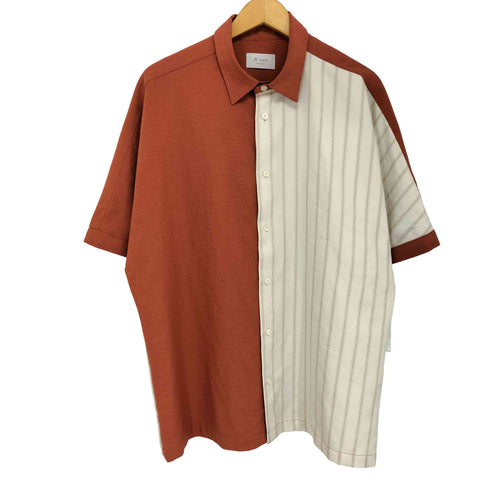 ストライプ切替ドルマン S/S オーバーシャツ メンズ JPN:2