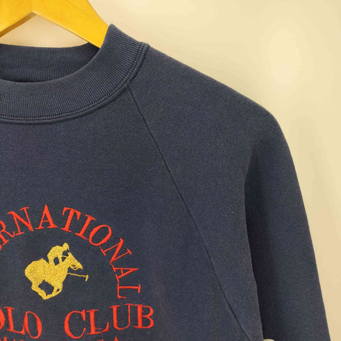フルーツオブザルーム FRUIT OF THE LOOM 90S USA製 POLO CLUB 刺繍 クルーネック ラグラン スウェット メンズ import:M