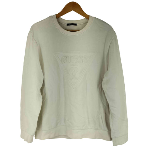 ゲス GUESS エンボスロゴ クルーネックスウェット メンズ JPN:XL
