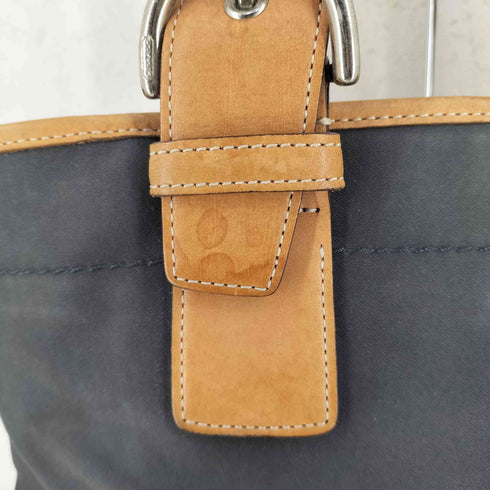 コーチ COACH キャンバス レザー ハンドバッグ canvas leather handbag レディース