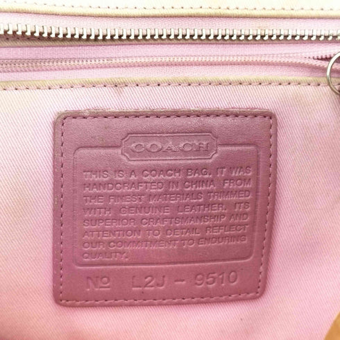 コーチ COACH キャンバス レザー ハンドバッグ canvas leather handbag レディース
