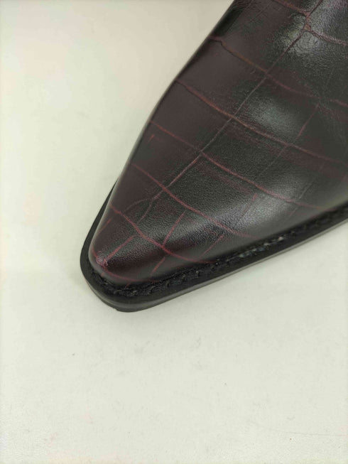 ザラ ZARA パイソン型押し ポインテッドトゥ ブーツ レディース 26.6