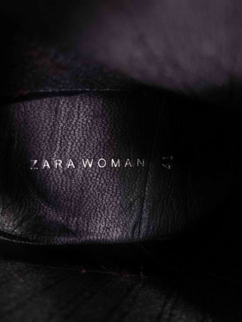 ザラ ZARA パイソン型押し ポインテッドトゥ ブーツ レディース 26.6