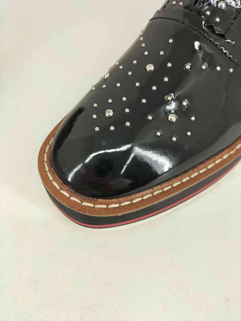 ザラ ZARA メダリオン エナメル シャークソール シューズ レディース 26.6