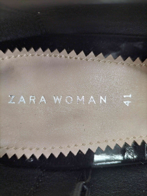ザラ ZARA メダリオン エナメル シャークソール シューズ レディース 26.6