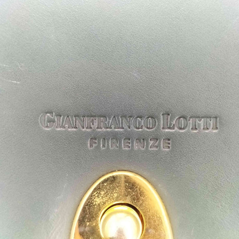 GIANFRANCO LOTTI ターンロック レザー ショルダーバッグ レディース