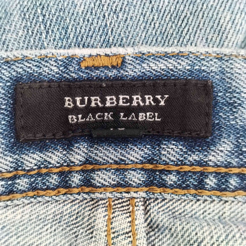 バーバリーブラックレーベル BURBERRY BLACK LABEL ボタンフライ インディアン ストレートデニムパンツ メンズ JPN:71-76