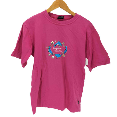 earth nymph 袖裾シングルステッチ ドルフィン 半袖 Tシャツ レディース
