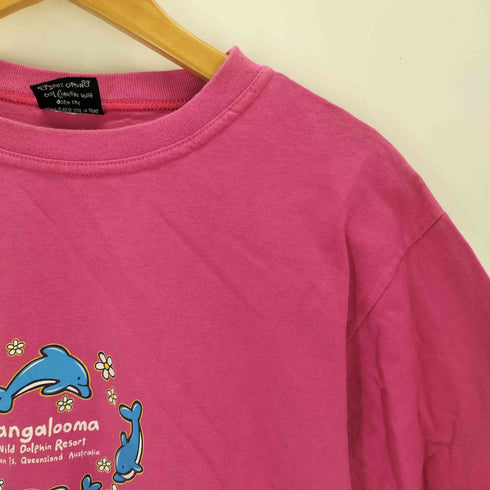 earth nymph 袖裾シングルステッチ ドルフィン 半袖 Tシャツ レディース