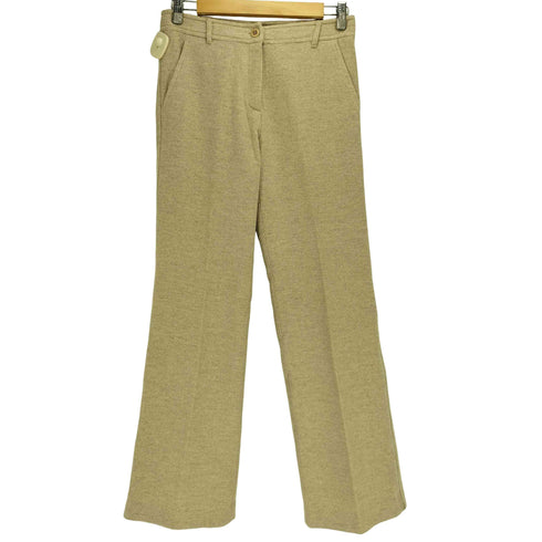 ウィークエンドマックスマーラ Weekend Max Mara ウール100% ヘリンボーン ブーツカットパンツ レディース JPN:40