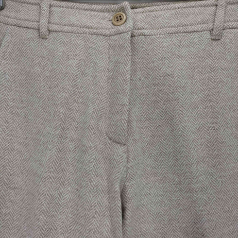 ウィークエンドマックスマーラ Weekend Max Mara ウール100% ヘリンボーン ブーツカットパンツ レディース JPN:40