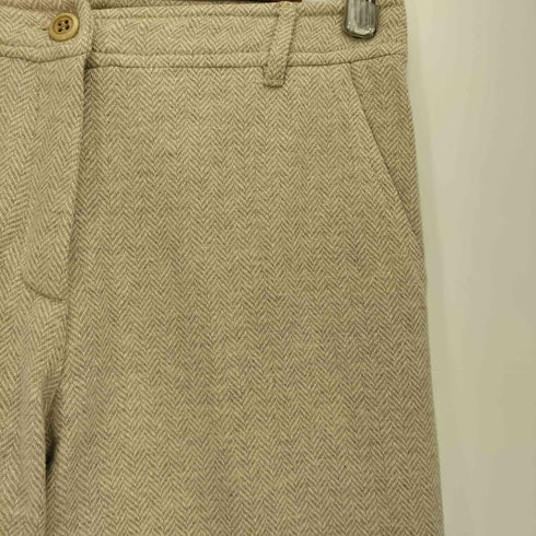 ウィークエンドマックスマーラ Weekend Max Mara ウール100% ヘリンボーン ブーツカットパンツ レディース JPN:40