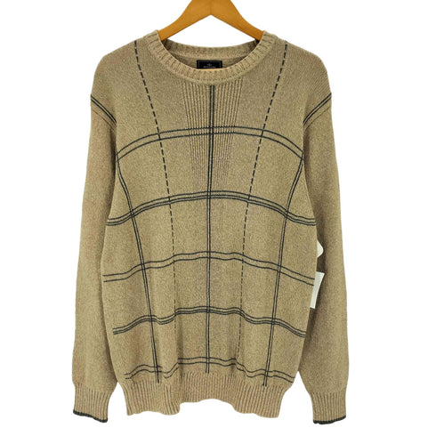 ドッカーズ DOCKERS グレーチェック コットンニットセーター メンズ L