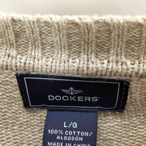 ドッカーズ DOCKERS グレーチェック コットンニットセーター メンズ L