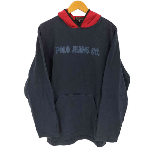 ポロジーンズカンパニーラルフローレン POLO JEANS COMPANY RALPH LAUREN フロントロゴ プルオーバーパーカー メンズ 170