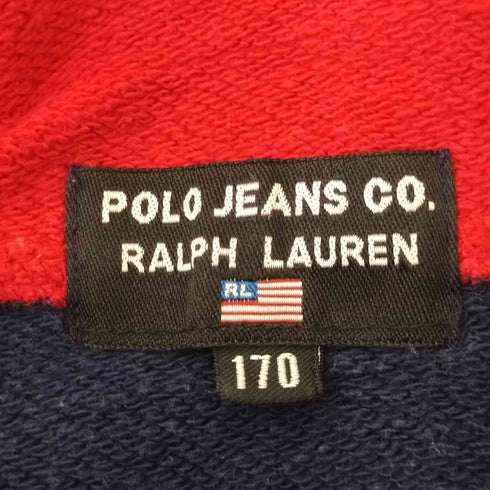 ポロジーンズカンパニーラルフローレン POLO JEANS COMPANY RALPH LAUREN フロントロゴ プルオーバーパーカー メンズ 170