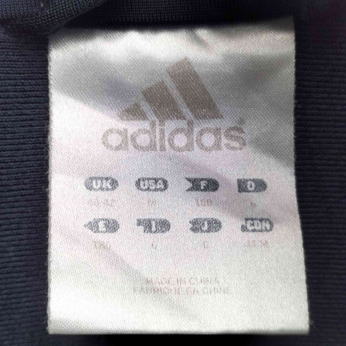 アディダス adidas 00s パフォーマンスロゴ刺繍 八の字ジップ スリ―ライン トラックジャケット メンズ import:M