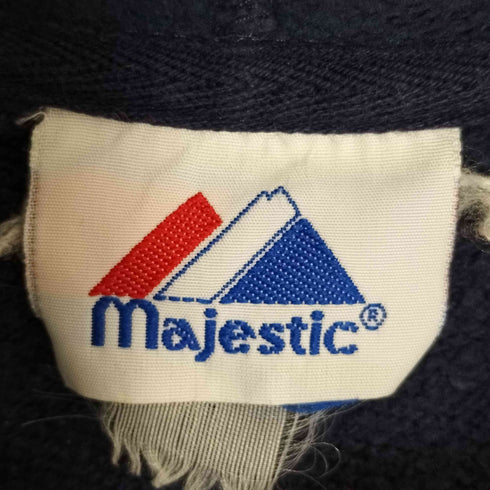 マジェスティック MAJESTIC 00S 2007 ナス紺 プリント プルオーバーパーカー メンズ