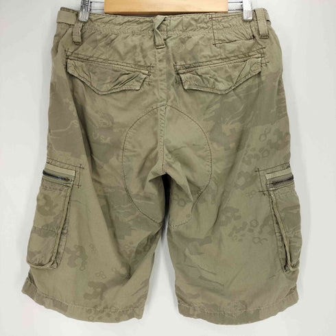 Z-BRAND 総柄 カーゴ クロップド ショーツ メンズ 32inch