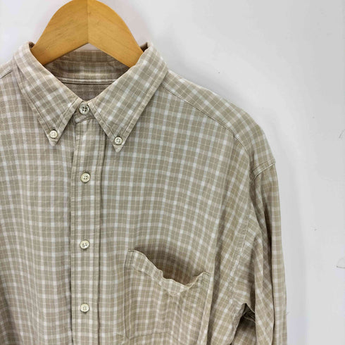 エディーバウアー Eddie Bauer ボタンダウン長袖チェックシャツ メンズ M