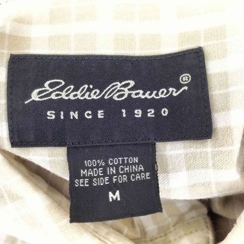 エディーバウアー Eddie Bauer ボタンダウン長袖チェックシャツ メンズ M