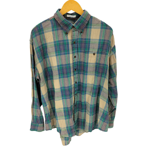 アロー ARROW DOVER ボタンダウン 長袖 チェックシャツ メンズ XL