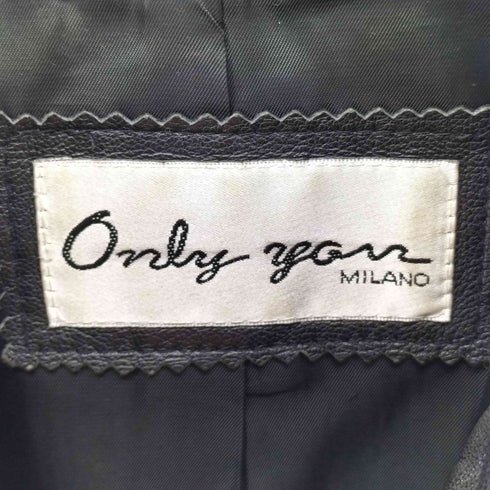 Only you MILANO 絞りポケット ラムレザージャケット メンズ M~L