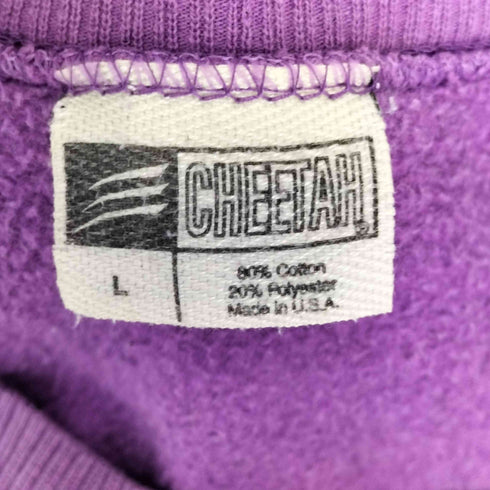 CHEETAH 90s USA製 両面パッチワークデザイン ジップアップスウェット メンズ L