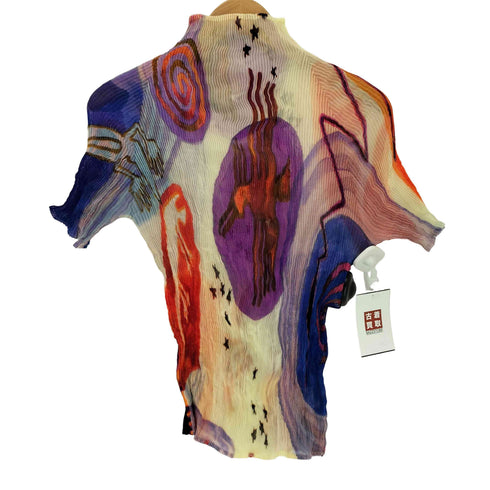イッセイミヤケ ISSEY MIYAKE 91SS PLEATS TOP プリーツトップス レディース US:0-2