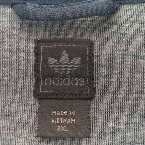 アディダス adidas 00s トレフォイルロゴプリント ジップアップパーカーY2K メンズ 2XL