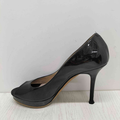 ジミーチュウ JIMMY CHOO エナメル オープントゥ パンプス ピンヒール レディース EUR:36