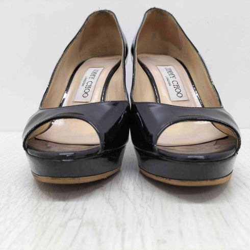 ジミーチュウ JIMMY CHOO エナメル オープントゥ パンプス ピンヒール レディース EUR:36