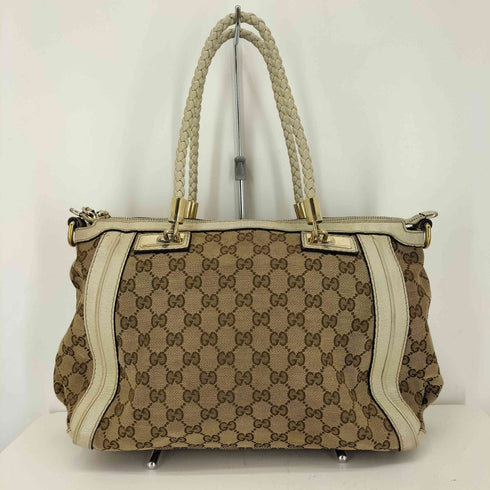 グッチ GUCCI 2WAY GGキャンバス 編み込み トートバッグ ショルダーバッグ GGcanvas totebag shoulderbag レディース
