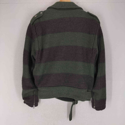 ショット Schott ウール ボーダー ダブルライダースジャケット メンズ import:M