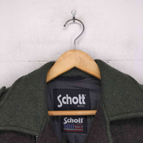 ショット Schott ウール ボーダー ダブルライダースジャケット メンズ import:M