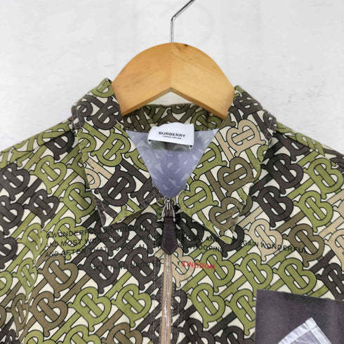 バーバリー BURBERRY TBロゴ総柄 カモフラージュ ハーフジップ 半袖シャツ メンズ UK2